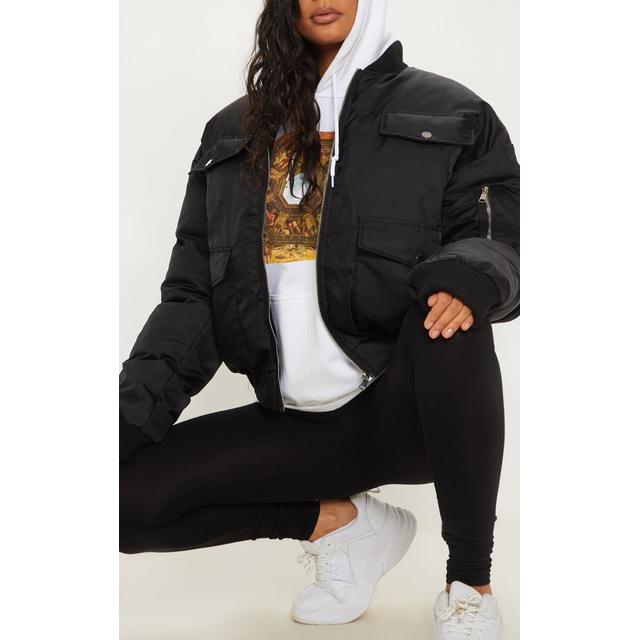 black oversized bomber