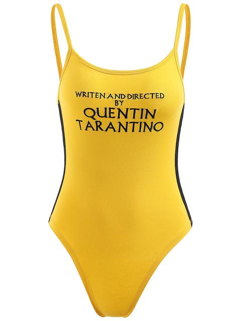 Tuta Con Ricamo In Pizzo Yellow Black Love Red