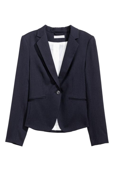 H & M - Blazer Aderente - Blu