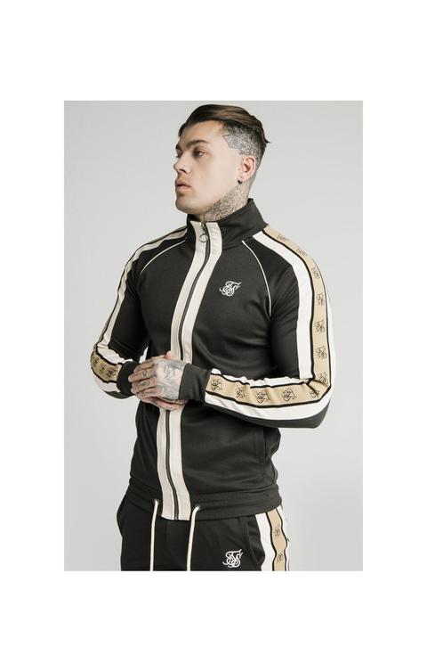 Siksilk Premium Tape Funnel Zip Through Hoodie - Anthracite Men Sizes Top