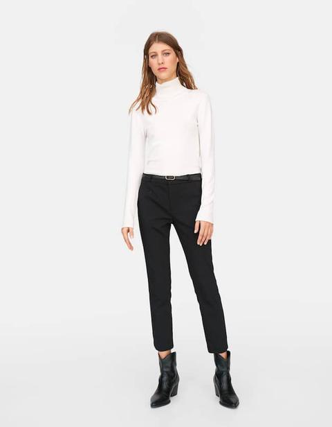 Pantaloni Eleganti Con Cintura Nero