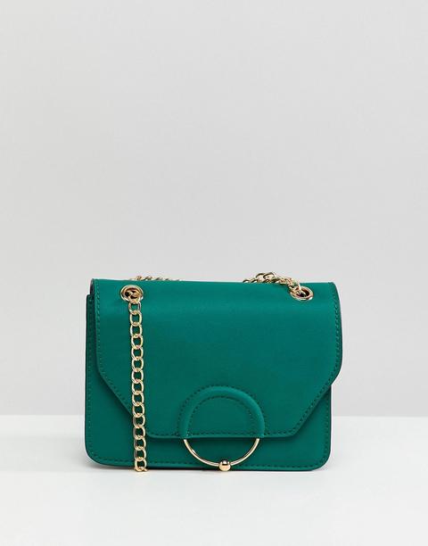 Asos Design - Borsa Con Tracolla A Catena Anello E Sfera - Verde