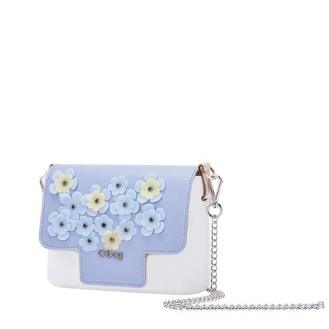 O Pocket .pattina Ecopelle Con Fiori Pvc