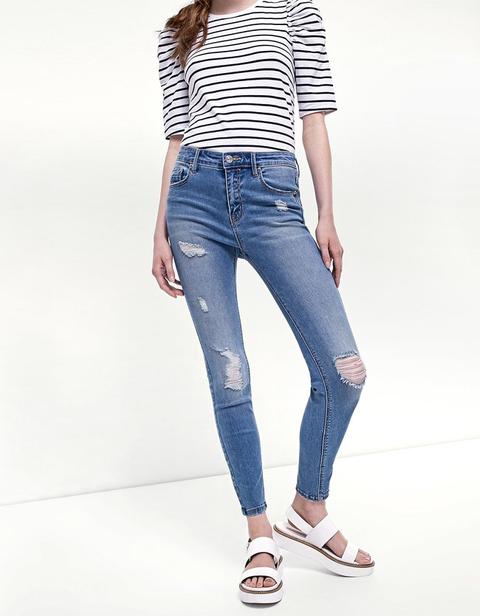 Denim High Waist Jeans Medio