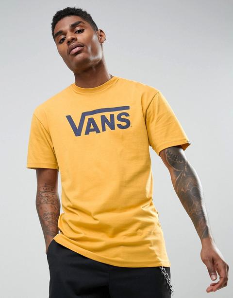 Vans Classic - V00ggg50x - T-shirt Gialla Con Logo - Giallo