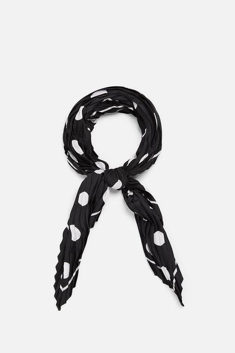 Foulard Plissettato A Pois