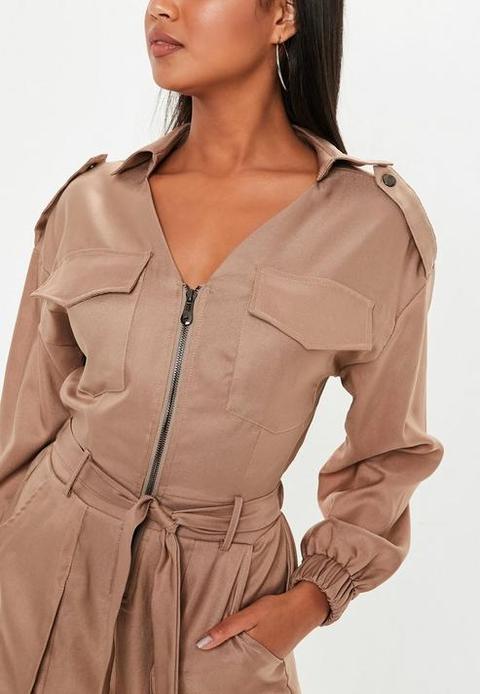 stone utility playsuit