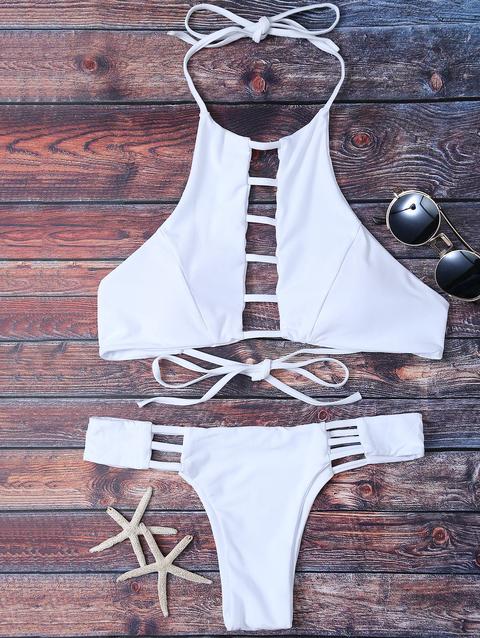 Padded Ladder Cut Bikini Set