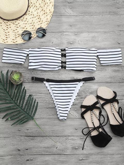 Bikini Set V String Con Spalle Scoperte