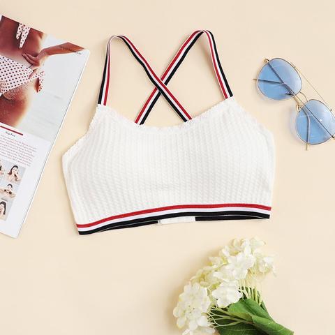 Reggiseno Sportivo Con Finiture A Righe