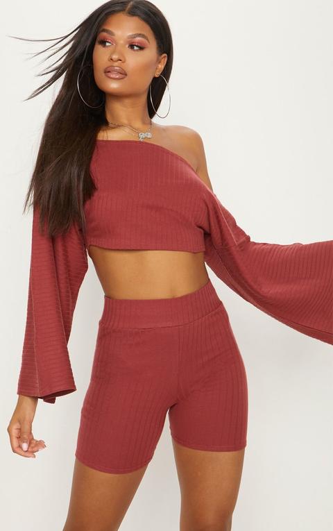 Tobacco Rib High Waisted Cycling Shorts
