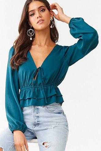 peasant sleeve top