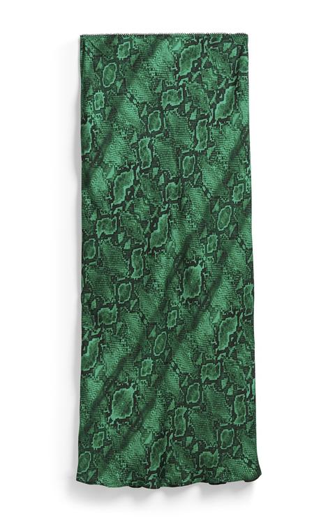 Green snake 2024 print skirt primark