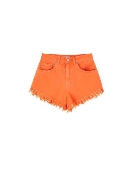 Shorts Vaqueros Naranjas