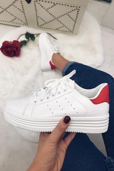 Samia Red Chunky Sole Trainers