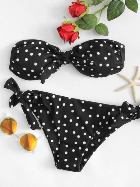 Bikini Con Nodo A Pois