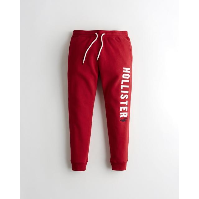 hollister red joggers