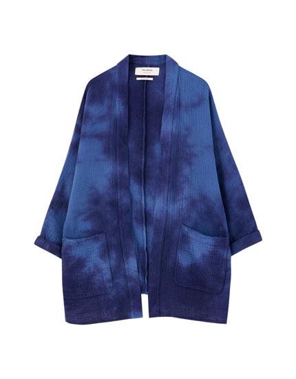 Kimono Azul Manga Corta