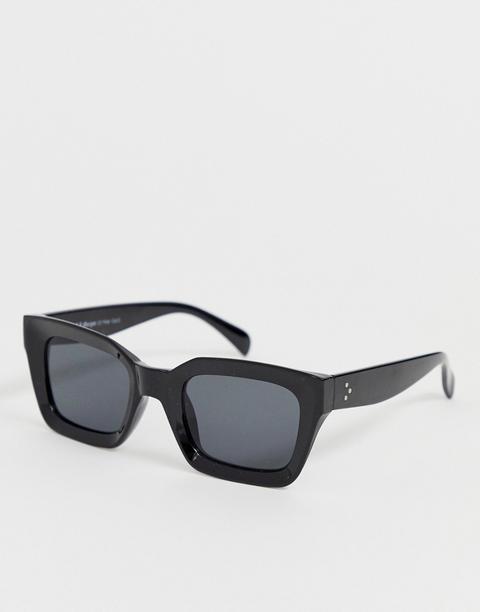 Aj Morgan Chunky Oversized Square Sunglasses In Black
