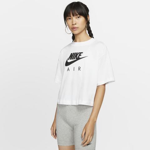 Nike Air Camiseta De Manga Corta - Mujer - Blanco