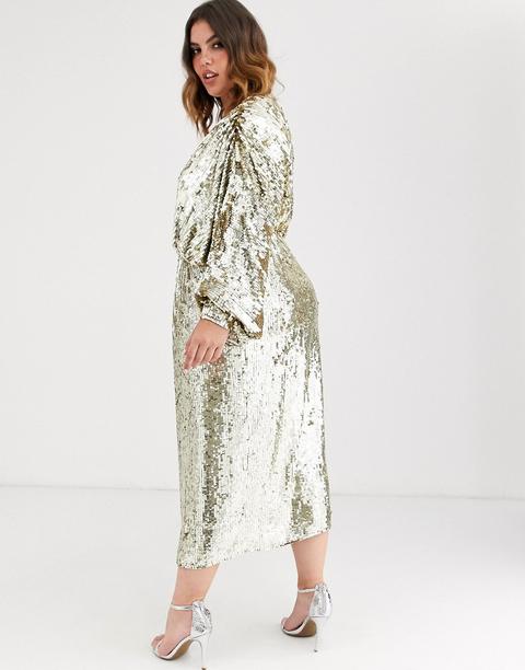 asos edition batwing midi dress in sequin