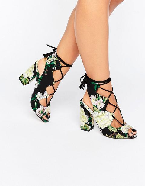 Sandalias De Tacón Anudadas Ghillie De Asos Holiday