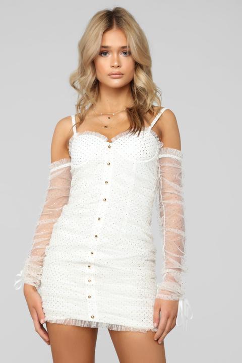 Fashion nova 2024 white ruched dress