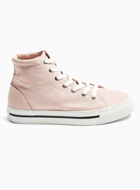 Pink Canvas Chase Hi Top Trainers