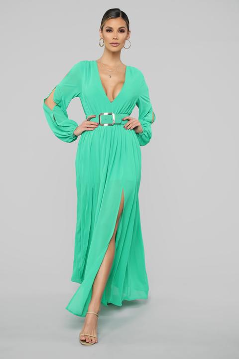 Fashion nova long 2024 sleeve maxi dress