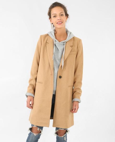 Cappotto Dritto Cammello