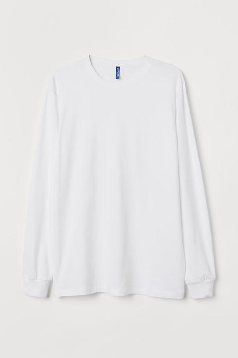 H \u0026 M - Maglia A Maniche Lunghe - Bianco from H\u0026M on 21 Buttons
