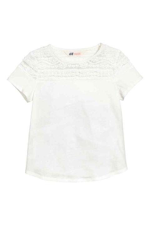 Top In Jersey Con Carré Pizzo