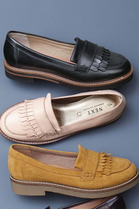 next womens black loafers