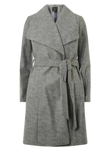 grey wrap coat