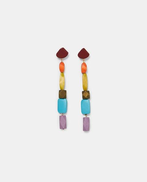 Pendientes Madera Colores