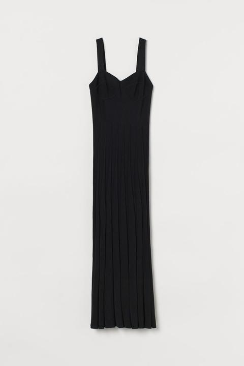 Vestido De Punto Fino - Negro