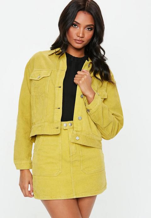 Cord Trucker Jacket Yellow Co-ord, Yellow