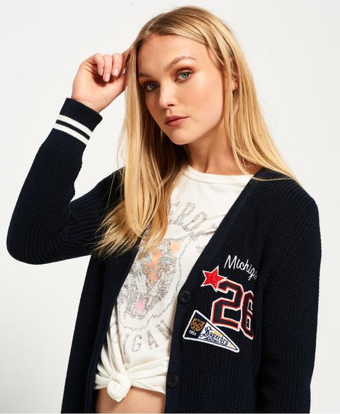 patched cardigan
