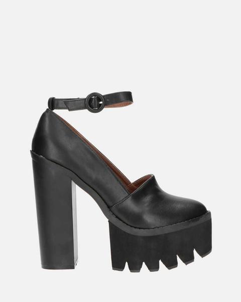Amber - Zapatos Con Tacon Y Plataforma En Negro
