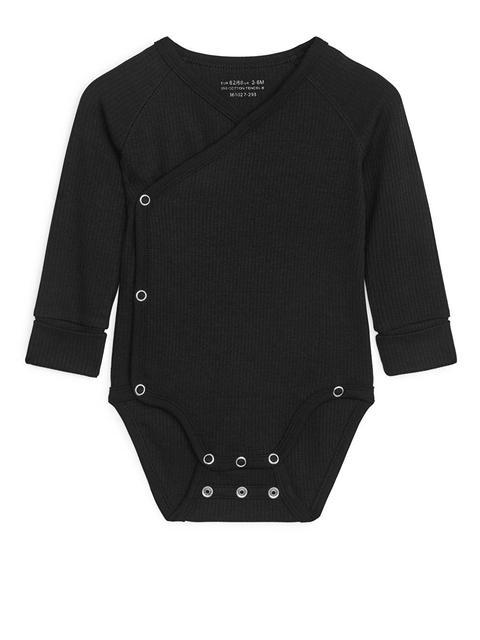 Cotton Lyocell Wrap Bodysuit