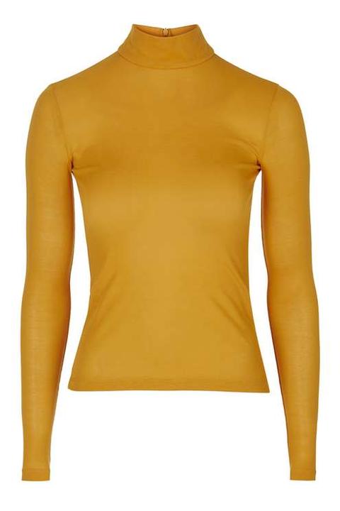 Jersey Roll Neck Top By Boutique