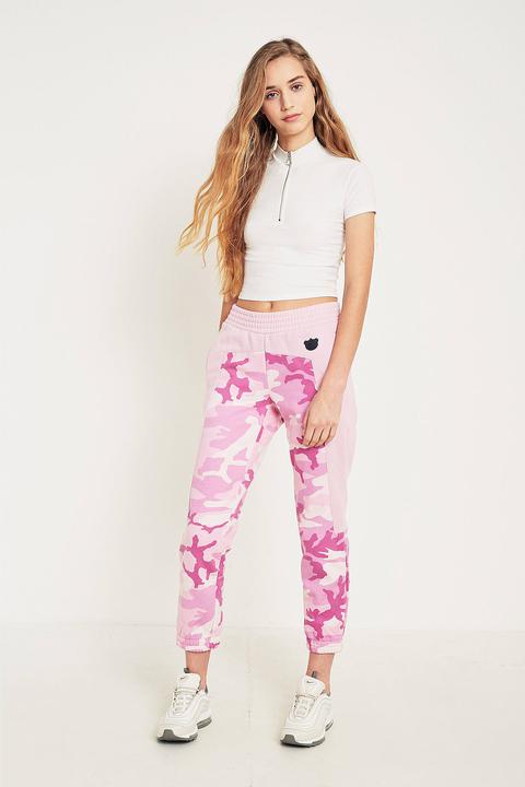 pink camo joggers womens