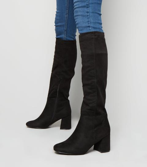 wide fit knee high boots new look