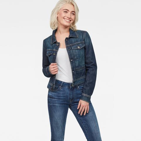 G-star Raw Mujer D-staq Deconstructed Denim Jacket Azul Intermedio