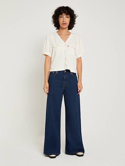 loose ultra wide leg levis