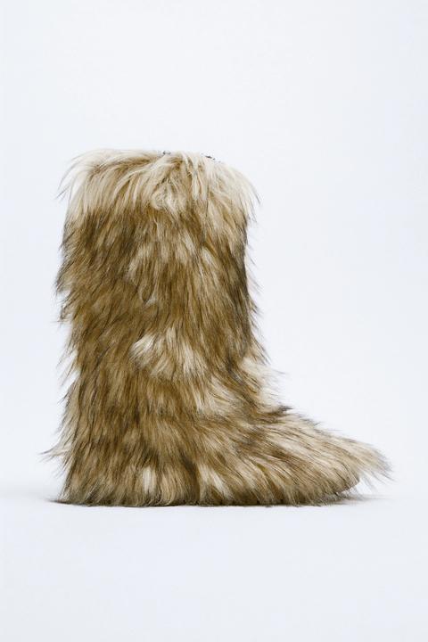 Bottes En Fausse Fourrure