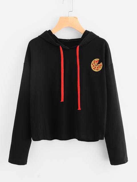 Sudadera Con Bordado De Pizza