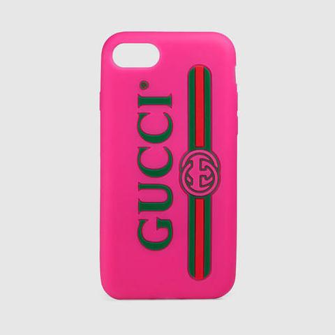 Cover Per Iphone 7/8 Gucci Print In Gomma