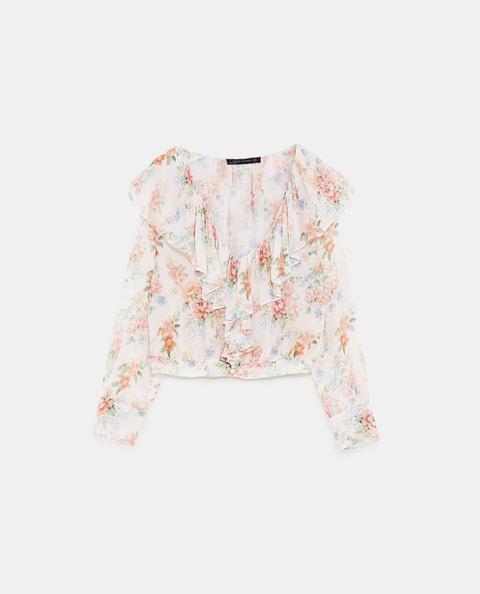 Blusa Volante Estampado Floral