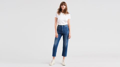 "1950\u0027s 701 Pin Tuck Crop Jeans"